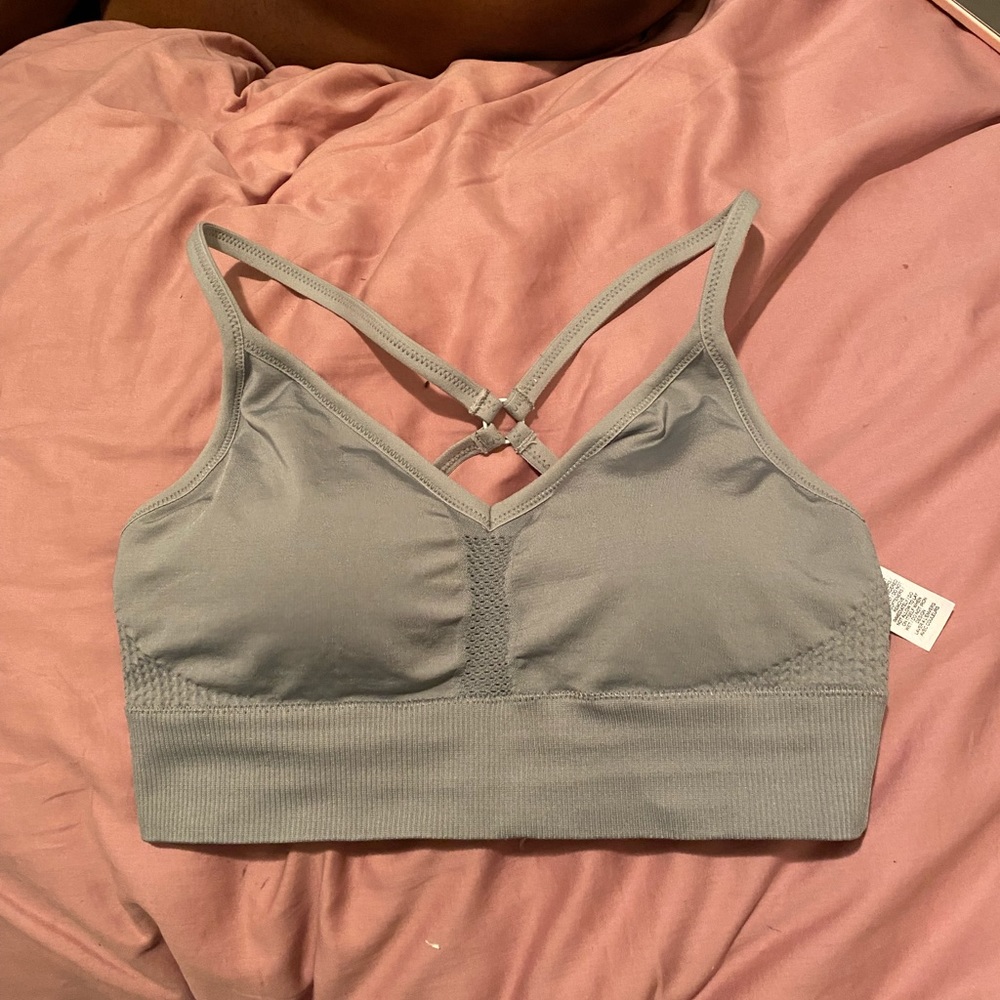 Grey Nike sports bra